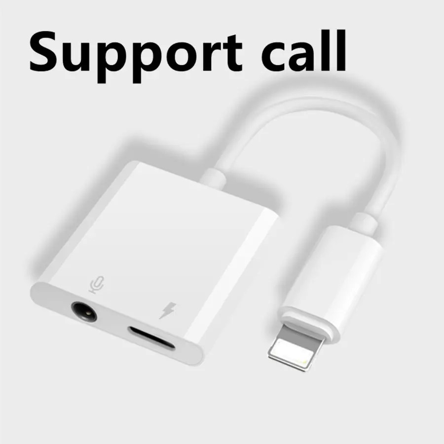 3 в 1 кабель адаптер для iPhone Lightning XS Max XR X конвертер Быстрая зарядка 3,5 мм Auido гарнитура разъем для наушников, нормальный вызов