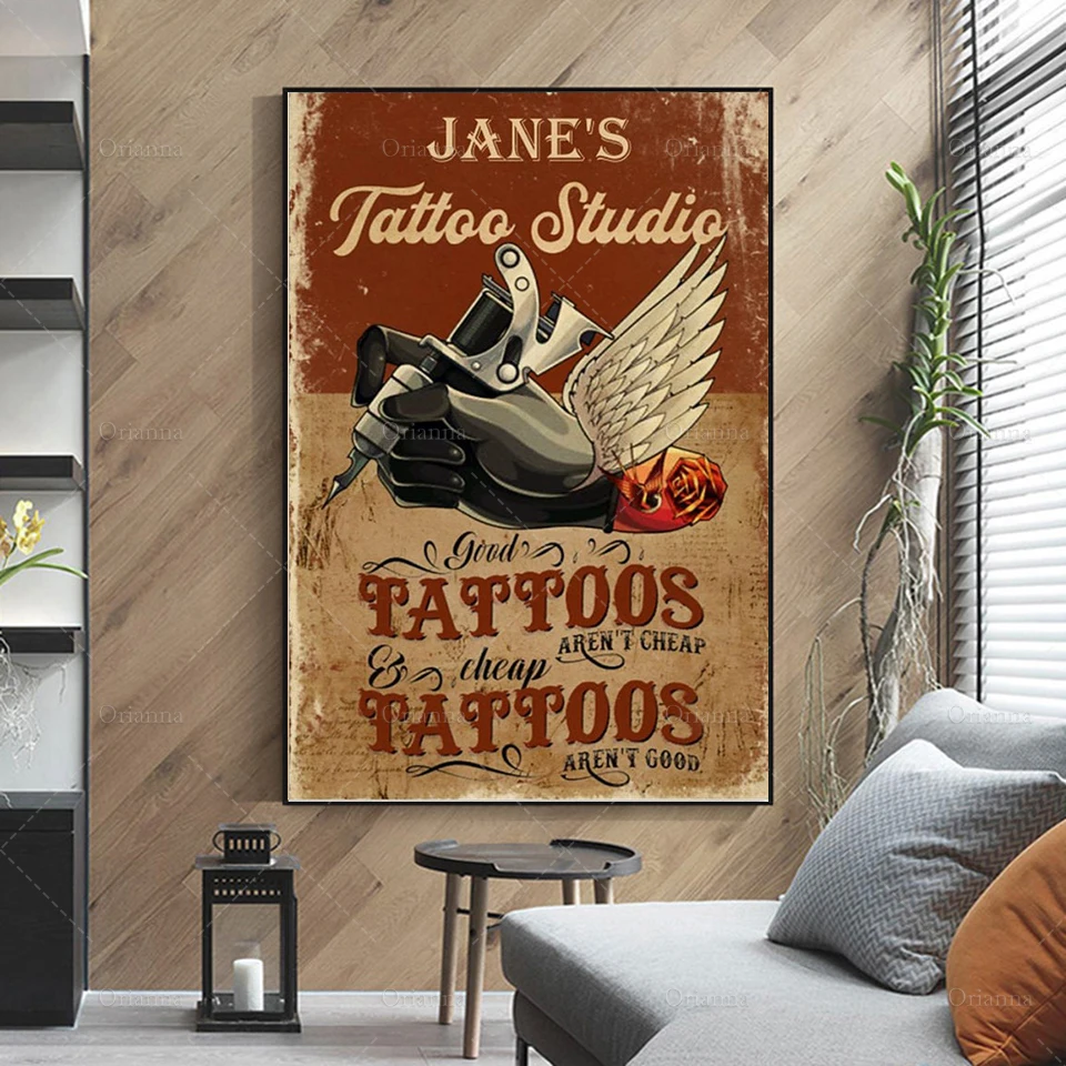 Customized Tattoo Studio Poster, Good Tattoos Aren't Cheap, Idea Gift For  Tattoo Artists Modern Home Decoration Wall Prints - Painting & Calligraphy  - AliExpress