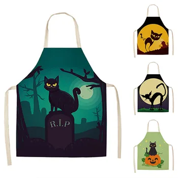 

Cartoon Totoro Printed Apron Fashion Cotton Women Apron Adult Bibs Home Cooking Baking Cleaning Aprons Kitchen Accessories