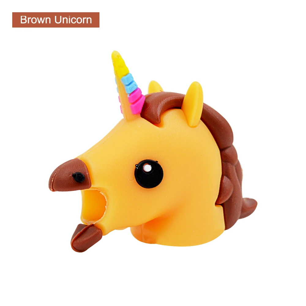 Милый кабель протектор единорог мультфильм укусы для usb-кабель для iPhone Winder Органайзер чомперы iPhone шнур протектор держатель аксессуар
