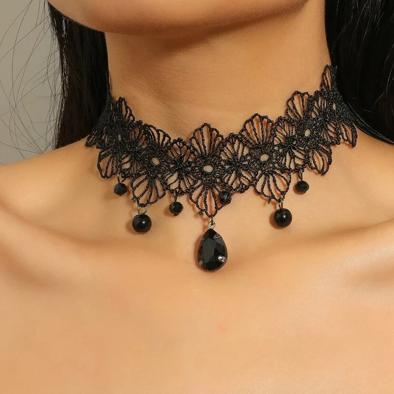 Vintag classique gothique tatouage dentelle tour d - Collier femme chez makeyouwant.fr