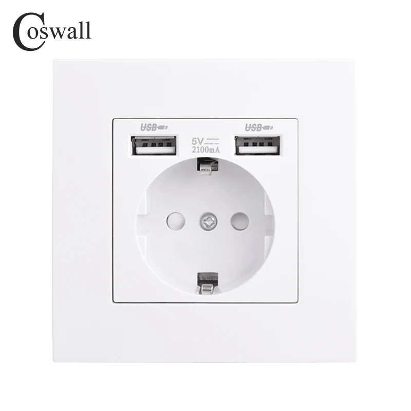 COSWALL para POP 3 hembra 2 puerto de carga USB de la Mesa de cocina toma  para escritorio retráctil enchufe de la UE de cuerpo de aluminio de fondo  azul - Historial