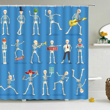 

Funny Shower Curtains Bathroom Curtain Waterproof Eco-Friendly Polyester Fabric Decor Bathtub Bath Curtain 180*180cm With Hooks