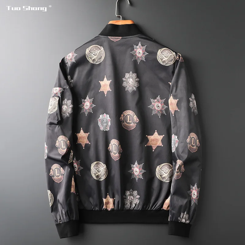 Повседневные мужские куртки и пальто с модным принтом Jaqueta Masculina Chaquetas Hombre Veste Homme Casaco Masculino