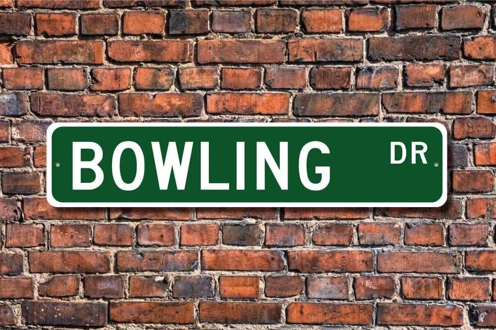 Знак для боулинга веер булавка Декор Duckpin Настенный декор жестяной знак 6x16 от SiYooca
