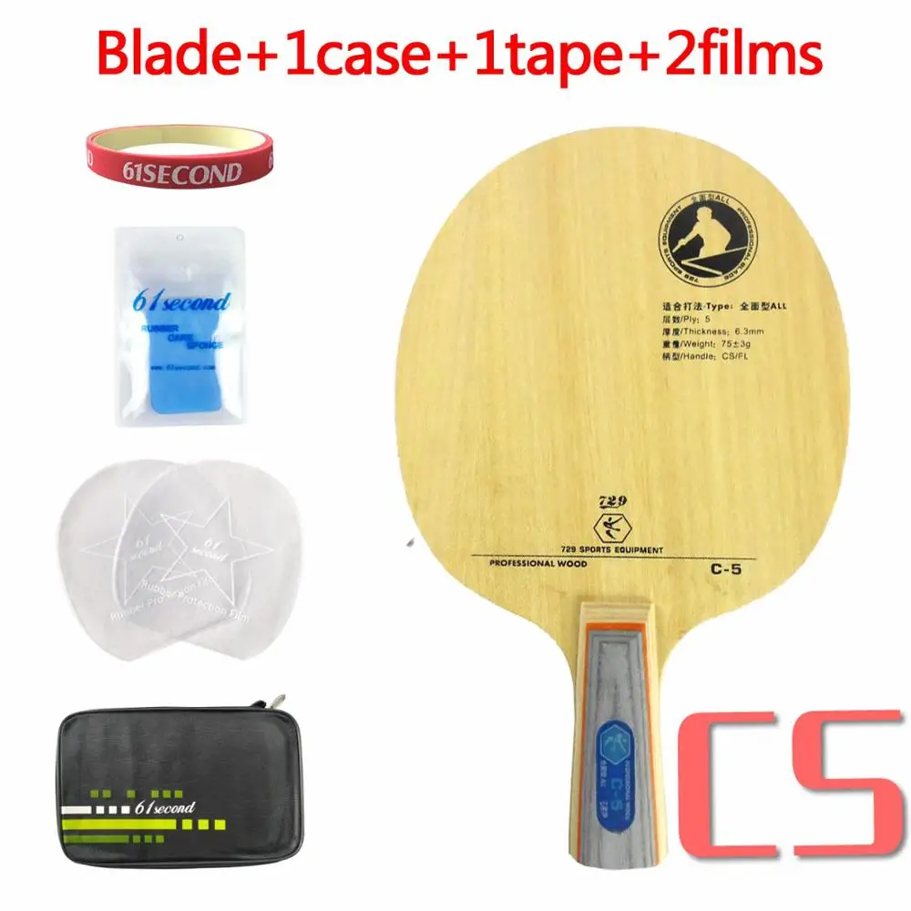 CS with F1case 729 C-5 дерево Настольный теннис лезвие для PingPong ракетки весло - Цвет: CS with F1case