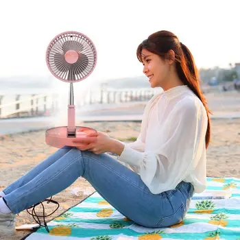 

Portable Mini Fan Led Handheld Fan Home Office Desk Speed Adjustable USB Rechargeable Fan Air Cooler Outdoor Travel