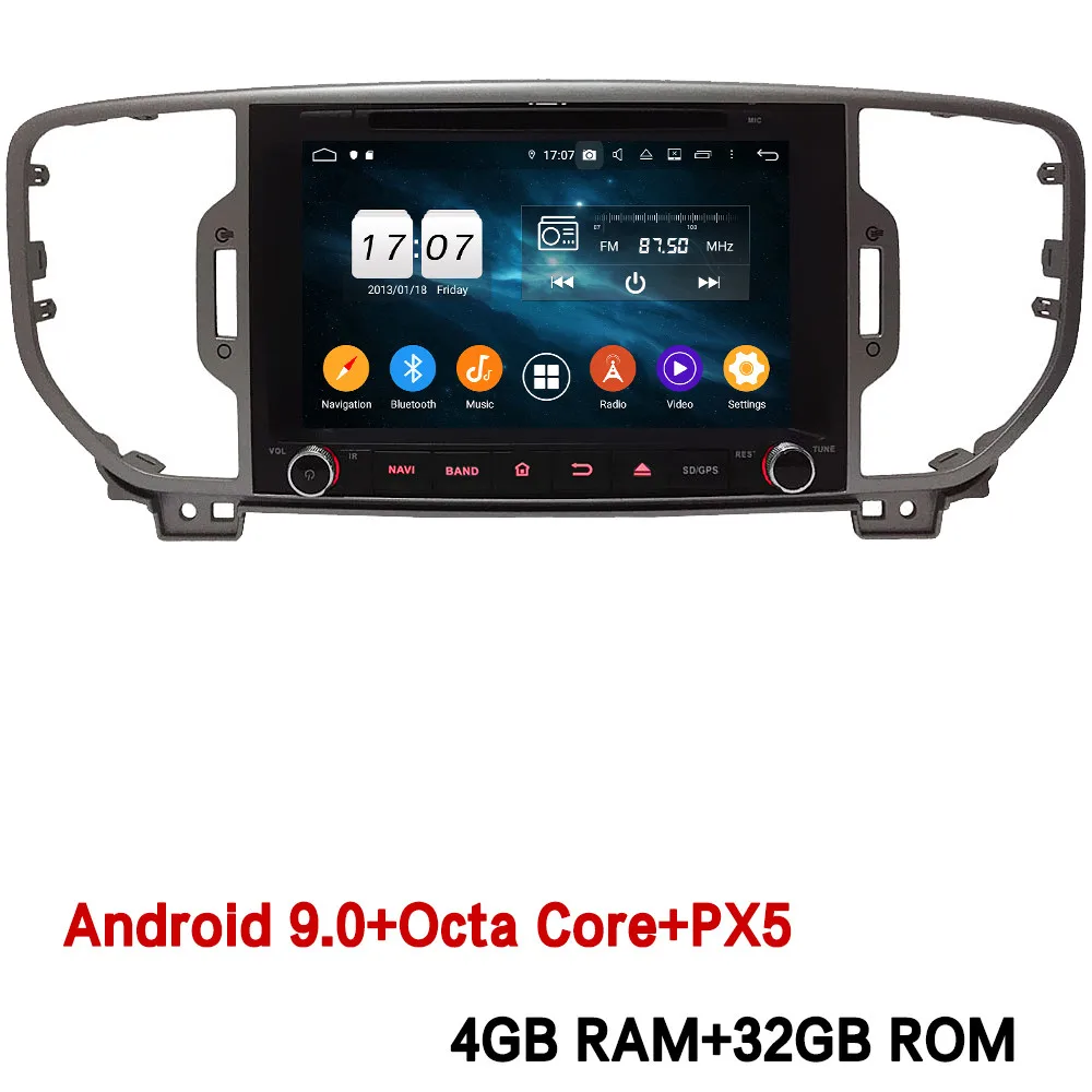 4GB RAM x 32GB ROM Klyde ips 4G wifi Android 9 Восьмиядерный 4 Гб ОЗУ 64 Гб ПЗУ DSP BT автомобильный DVD мультимедийный плеер стерео для Kia Sportage 4 KX5 - Цвет: 4GB RAM x 32GB ROM