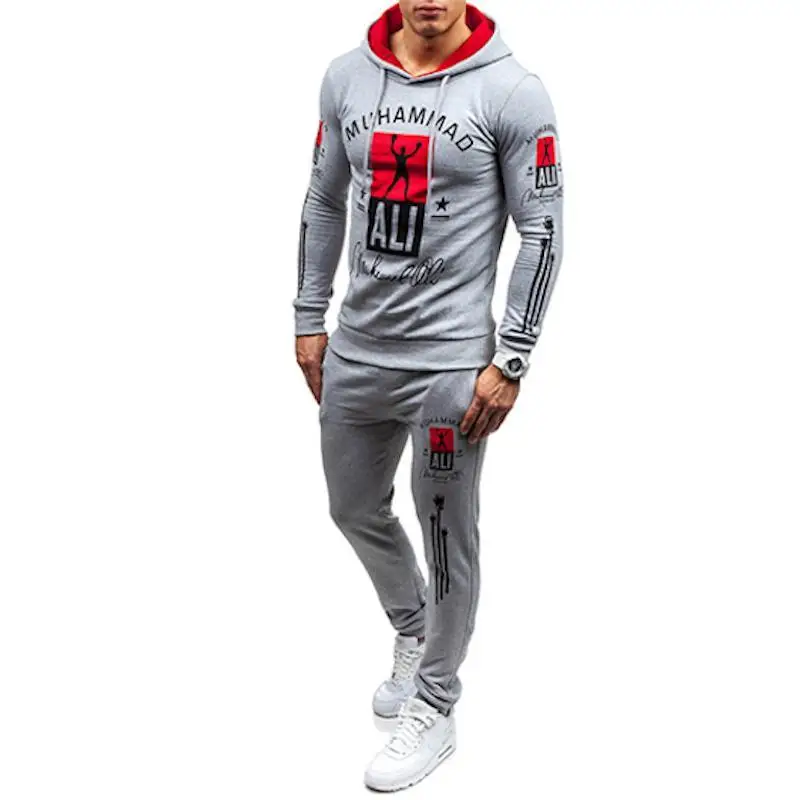 2020 Fashion Muhammad Ali Men Tracksuits Sportswear Men's Leisure Hoddies Pullover Outwear Tracksuit Sets Men Sweatshirt S-XXL