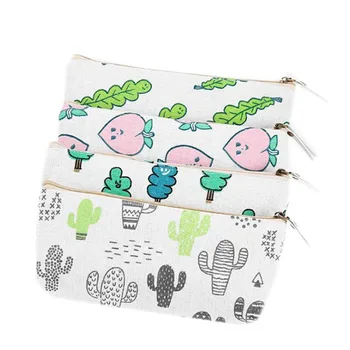 

Cactus Pencil Case School Pencil Case for Girls Boys Student Stationery Kawaii Canvas Peach Pencil Box Pen Bag School Supplies