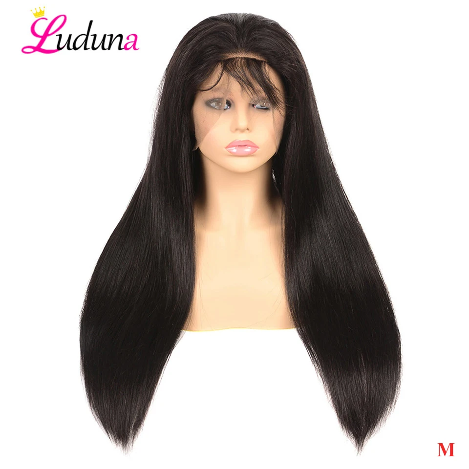 

Luduna 360 Lace Frontal Wigs Straight Human Hair Wigs 360 Lace Frontal Wig Pre Plucked with Baby Hair Remy Brazilian Lace Wigs