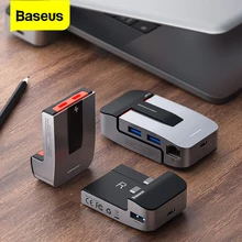 Baseus 9 in 1 USB C HUB Type C HUB to HDMI RJ45 Multi USB 3.0 Adapter For MacBook Pro  Air Thunderbolt 3 USB Splitter Combined