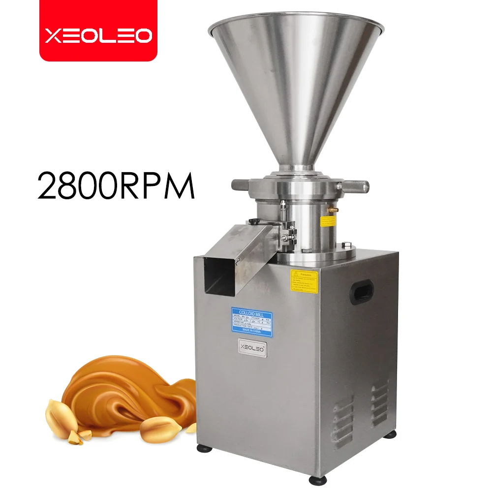 

XEOLEO Commercial Sesame butter maker Colloid mill machine Peanut Butter Machine Nut butter Grinding machine CE 4000W 380V