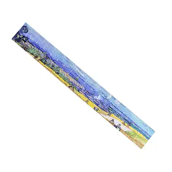 

1PC Cartoon Simple Creative Oil Painting Magnetic Soft Learning Ruler Stationery Bookmark Painting Magnetic Ruler Cute 18cm T9F1