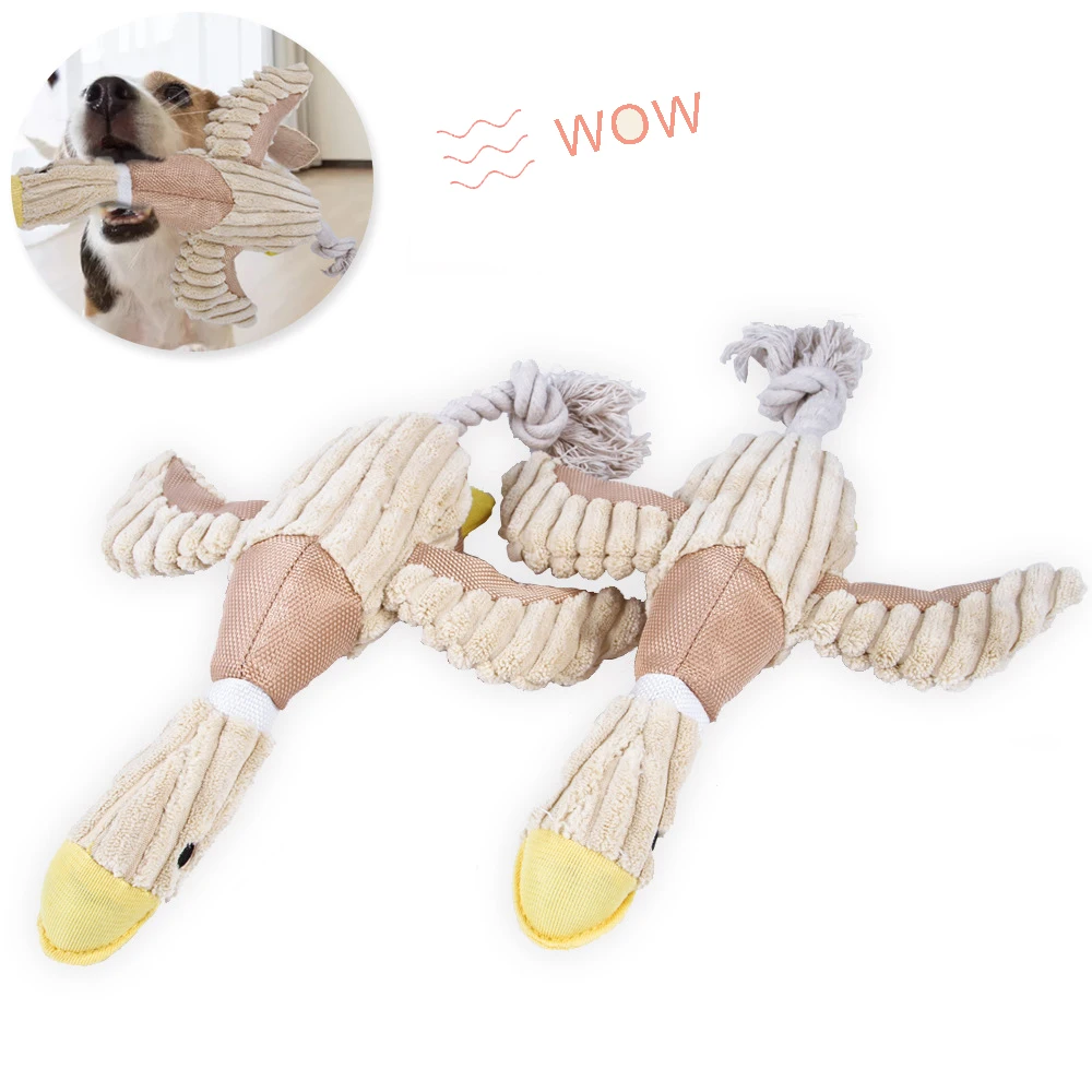 

Plush Pet Dog Chew Toys for Small Large Dogs Bite Resistant Dog Squeaky Duck Toys Interactive Squeak Puppy Dog Toy Pets Supplies