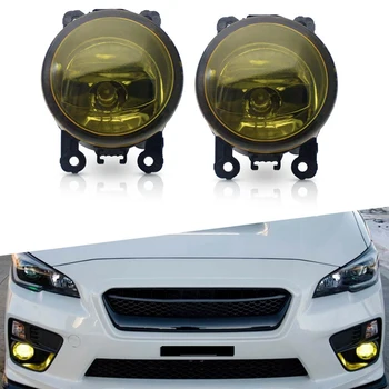 

2Pcs Car Front Bumper Golden Yellow Lens Fog Light Lamp with Harness Switch Kit for 2015-2018 Subaru Wrx / Sti Impreza