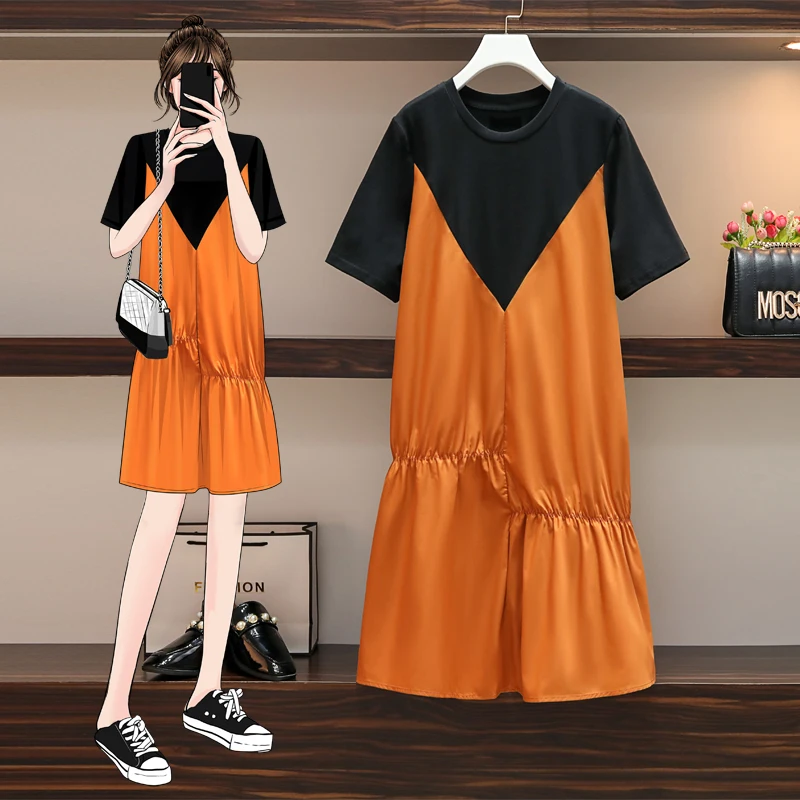 

EHQAXIN женское модное сращивающееся платье из двух частей, Новинка лета 2021, свободное асимметричное платье с оборками для женщин