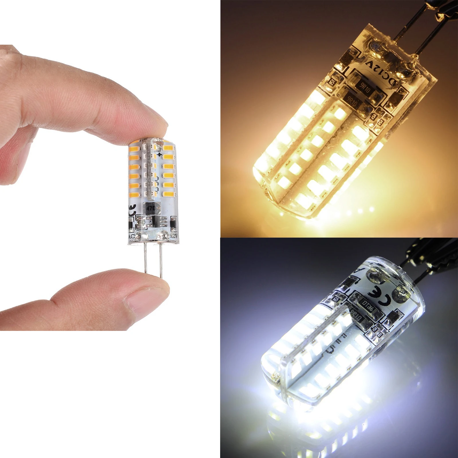 G4 Base LED Light Bulb AC/DC12V AC110V AC220V Equivalent to 20W Halogen Bulb Replacement 360Beam Angle Warm /Cool White D30