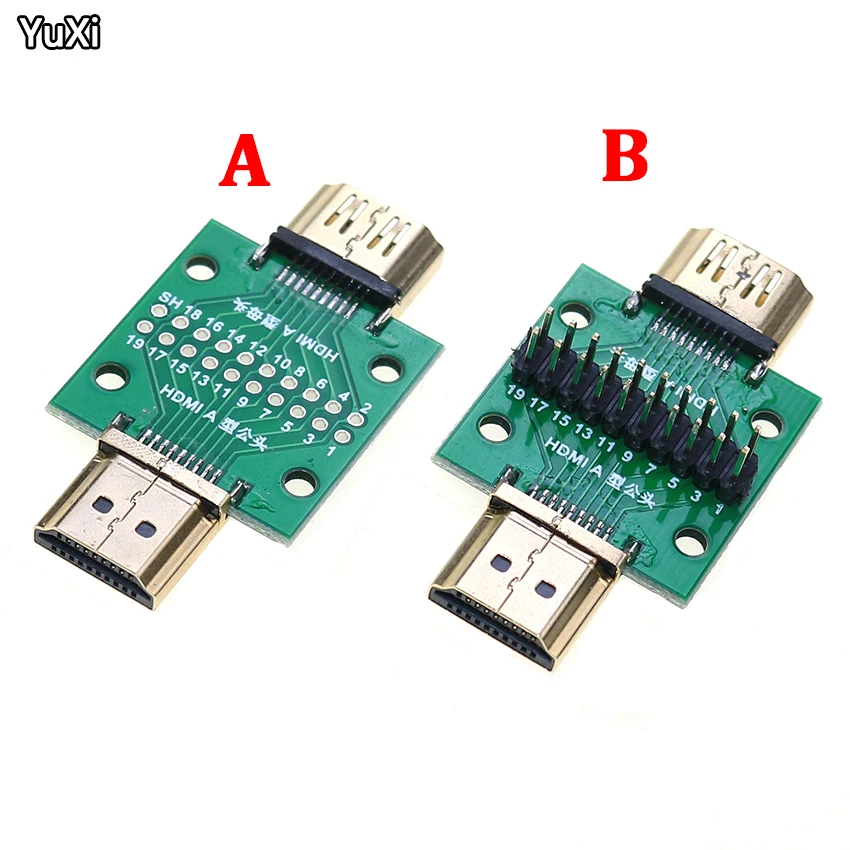 1pcs Hdmi Male And Female Test Board Mini Connector With Board Pcb 2