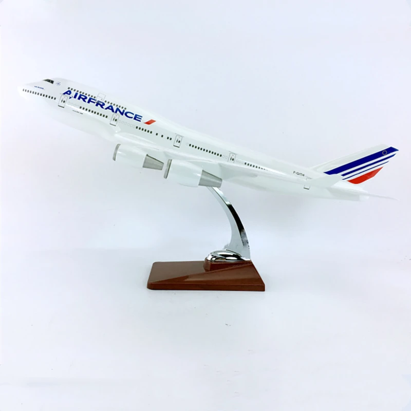 47 см Air Франция Boeing 747 Смола литые под давлением модели самолетов французский B747-400