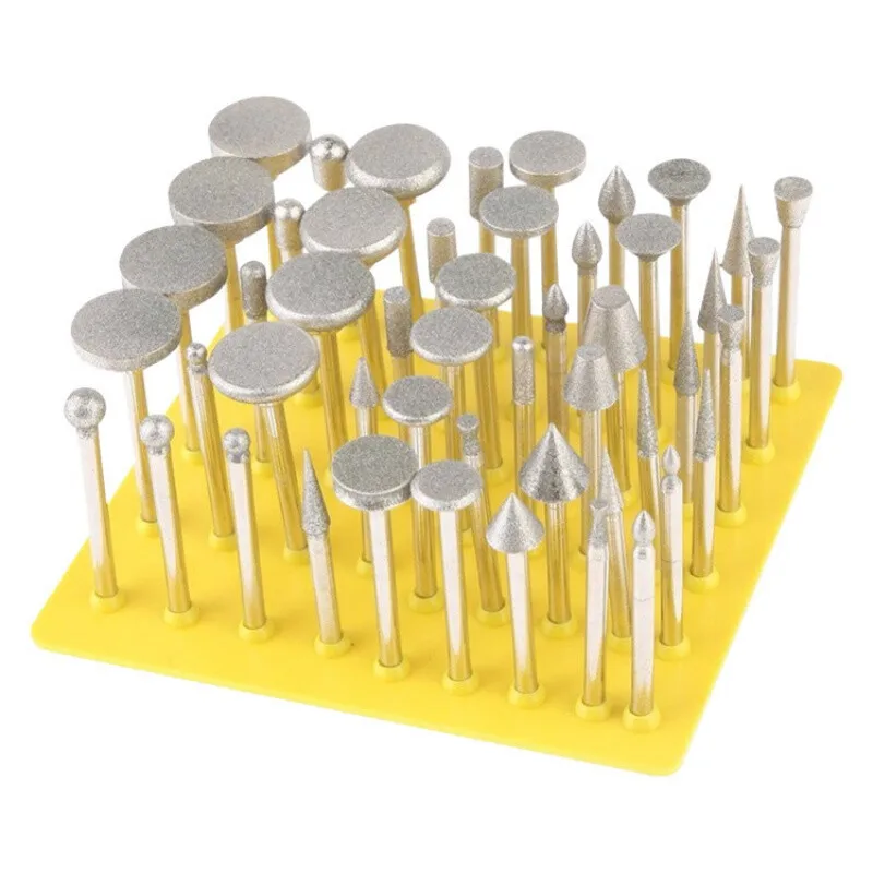 400# Diamond Grinding Bits 50 Pc/Set Electroplated Abrasive Head Coated Abrasives Bur Dremel Rotary Tools | Инструменты