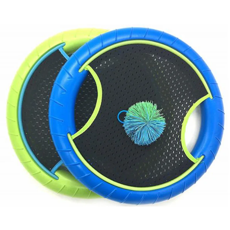 

Trampoline Super Disc F Risbee Bounce Game with Rubber Band Bouncy Ball (2 Rackets and 1 Ball)