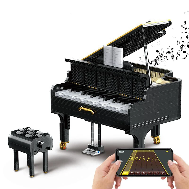 

2623Pcs Electric Piano Building Blocks APP Bluetooth Control Model Bricks MOC Figures Accessories Sets Kids Toys Gifts