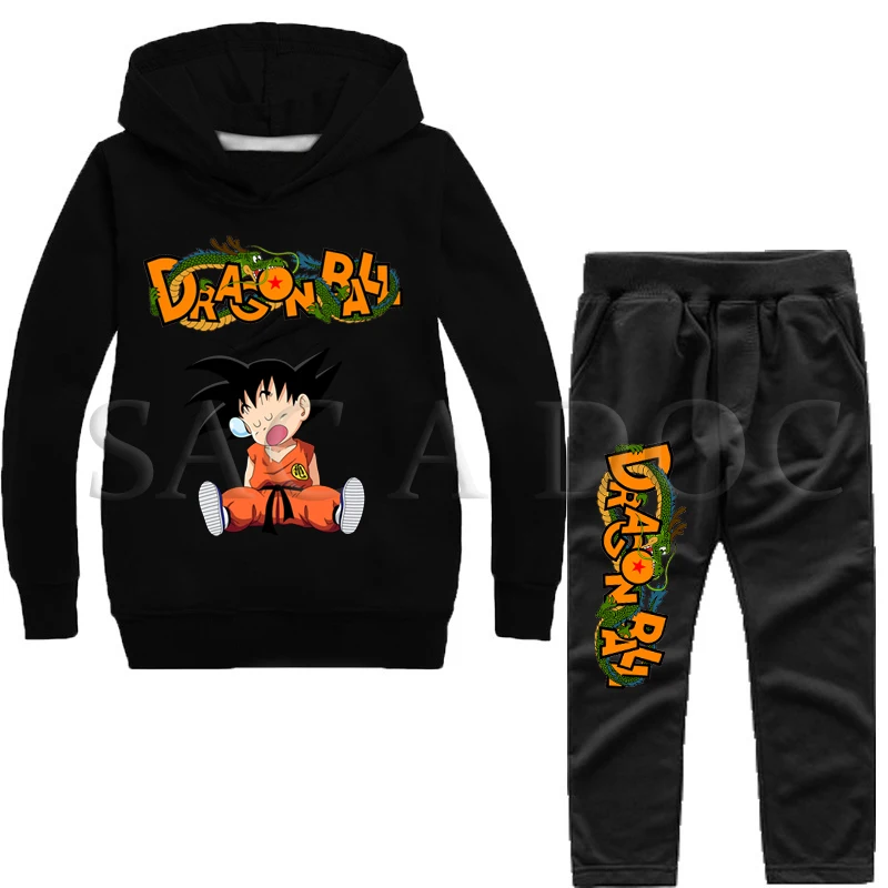 Dragon Ball Casual Sweater Children Autumn Set 2pcs Set Long Sleeve Hoodies+Pants Sets Toddler Boys Girls Tracksuits Outfit - Цвет: 2