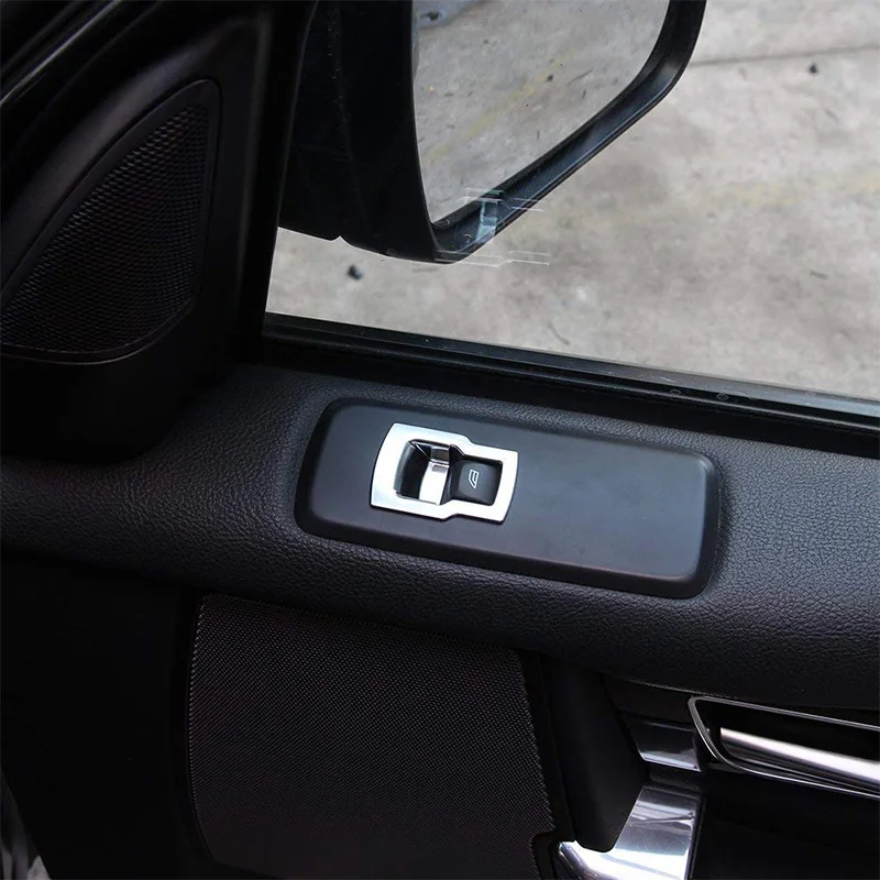 Chrome Car Door Window Switch Lift Button Cover Trim Frame for for Land Rover Discovery 4 LR4 Range Rover Sport L320 Accessories