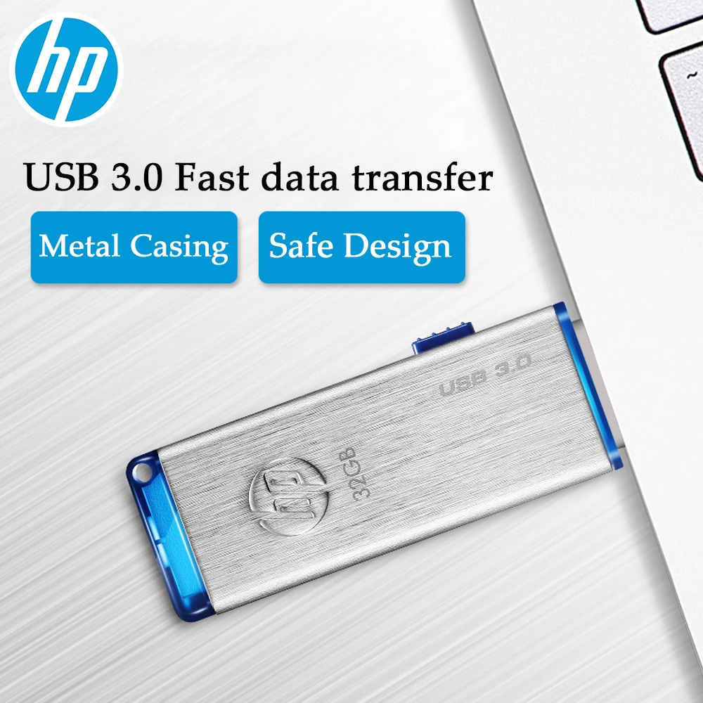 Hp USB 3,0 водонепроницаемый металлический usb флеш-накопитель 32 ГБ флэш-диск 64 Гб 128 ГБ флеш-накопитель Флешка карта памяти флеш-накопитель U диск