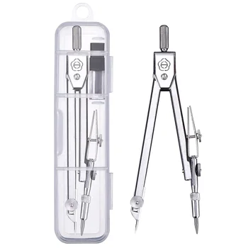 

Plastic+metal Geometry Compasses Set Math Drawing Compass Math Tools for Circles School Supplies for Student Stationery