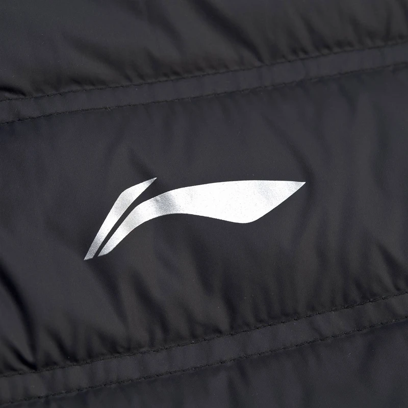 Li-Ning, мужской короткий пуховик для бадминтона, перезаряжаемый, 90%, белый утиный пух, теплые куртки, подкладка, спортивные пальто, AYMP127 MWY323