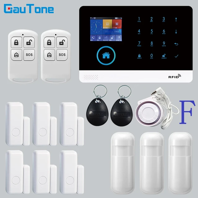 GT APP Remote Control Alarm Panel Switchable 9 Languages Wireless Home Security WIFI GSM GPRS Alarm System  RFID Card Arm Disarm PG-103-2G-F