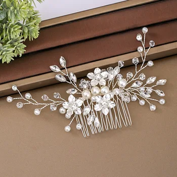 

Pearl Bride Headband Wedding Hair Comb Bridal Hair Accessories Decorations Headbands for Woman Hair Ornaments Bride Accessories