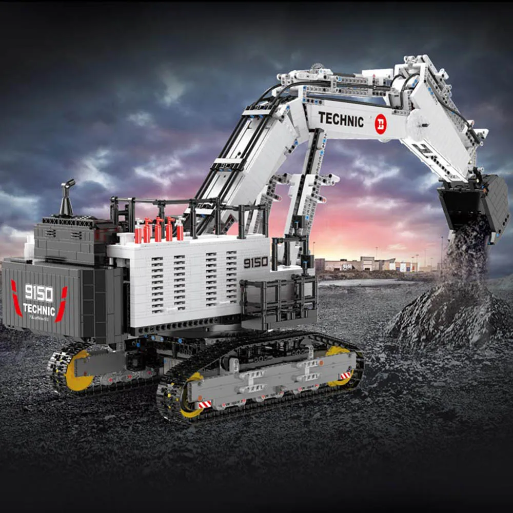 DHL MOC Technic моторизованный автомобиль совместимый с 42100 либтрарами R 9800 экскаватор