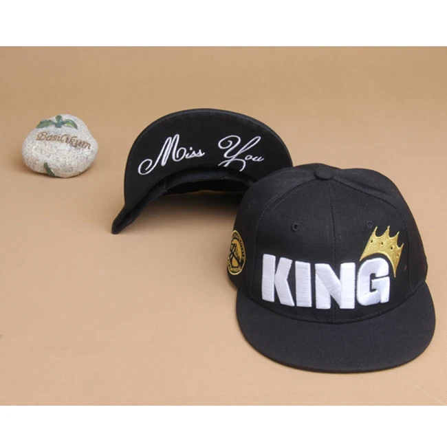 Детская спортивная бейсбольная кепка с надписью «King» и «Crown» для маленьких мальчиков - Цвет: Black