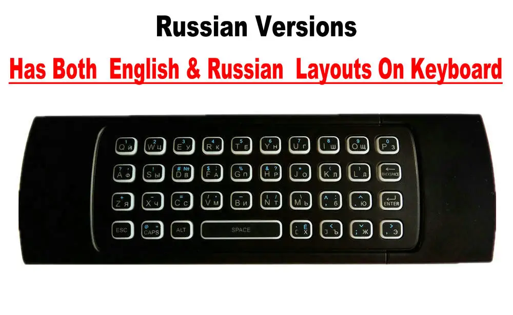 Mouse Aéreo para Computador Mini Teclado em Inglês e Russo Iluminação de Fundo com Microfone Controle Remoto para Smart tv Box e pc Mx3-teclado e - Image 2