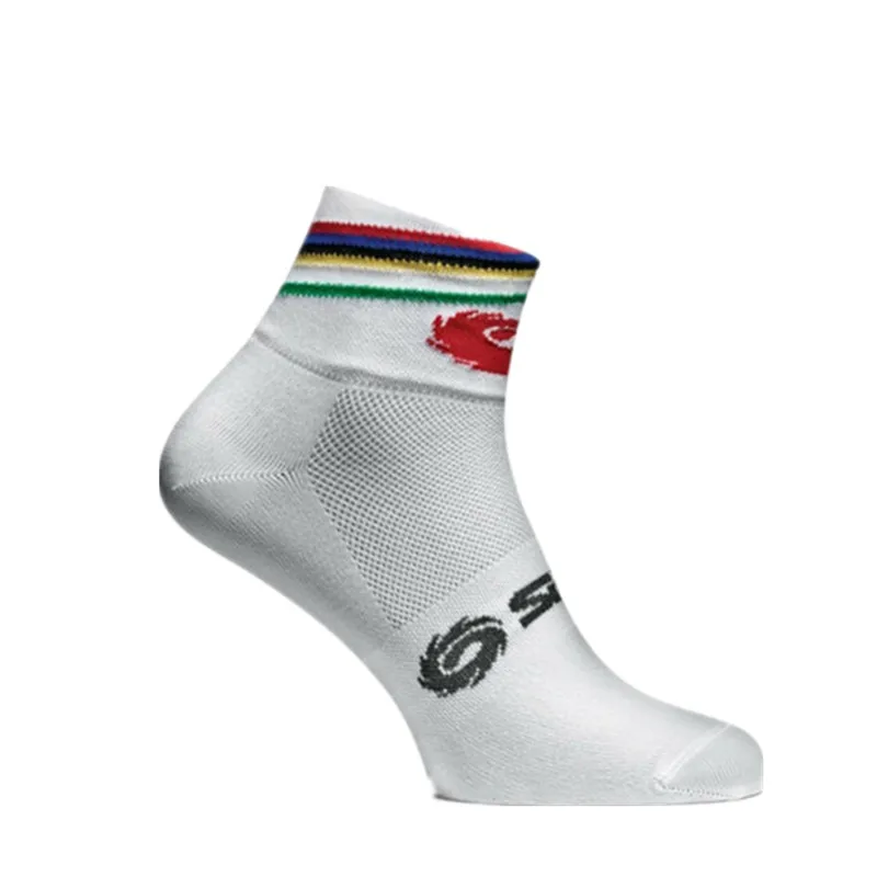 xin SD White Новые летние дышащие велосипедные носки мужские белые сетчатые велосипедные износостойкие дорожные носки - Цвет: xin SD White