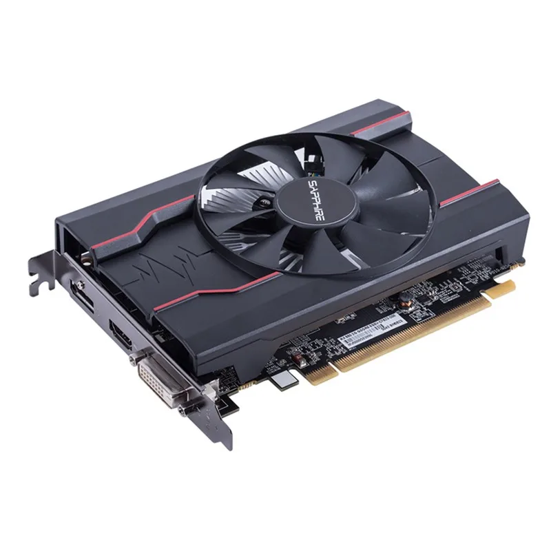 Used SAPPHIRE RX 550 2GB Video Cards GPU For AMD Radeon RX500 2GB GDDR5 Graphics Cards PC DisplayPort HDMI DVI 128bit PCI-E X16 best graphics card for gaming pc