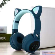 Bluetooth 5 0 Subwoofer Wireless Headphone With Mic Over Ear Folding Luminous Music Voice Earphone for Phone Computer Tablet