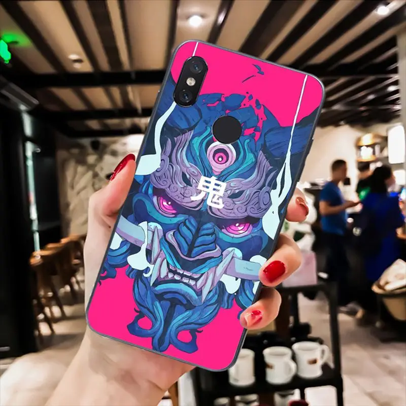 Japanese samurai oni mask