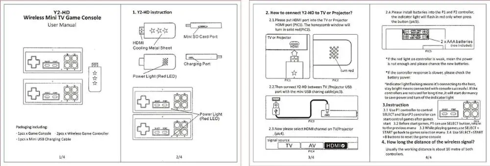 HDMI Ретро Мини ТВ игровая консоль видеоигры для NES игр с 2 беспроводными геймпадами можно загрузить на TF карту