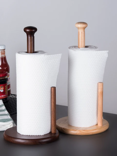 Toilet Paper Holder Wood Large Kitchen Towel Holder for Home