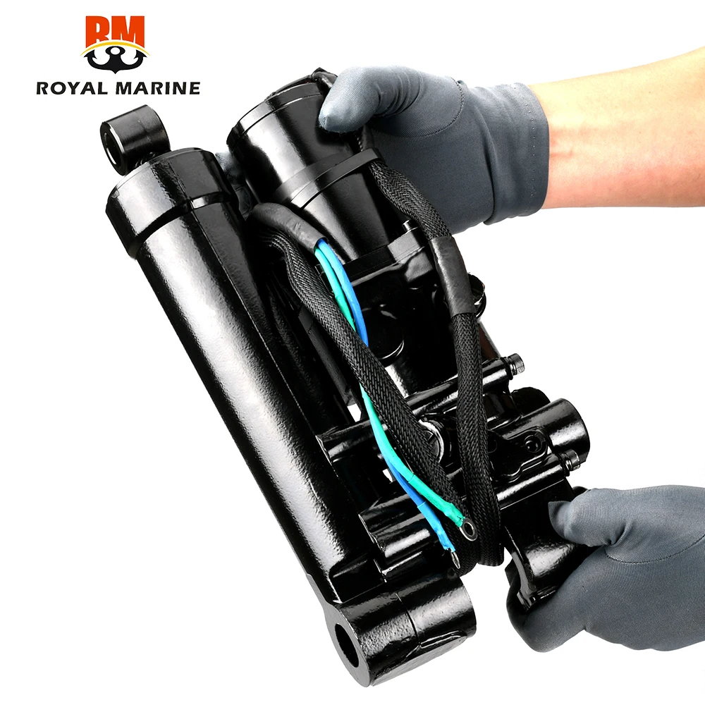 65W-43800 For Yamaha outboard 2T 25HP 30HP 40HP 4T F20 F25 Outboard Single Ram Power Tilt Trim Unit black Color 65W-43800-02-4D
