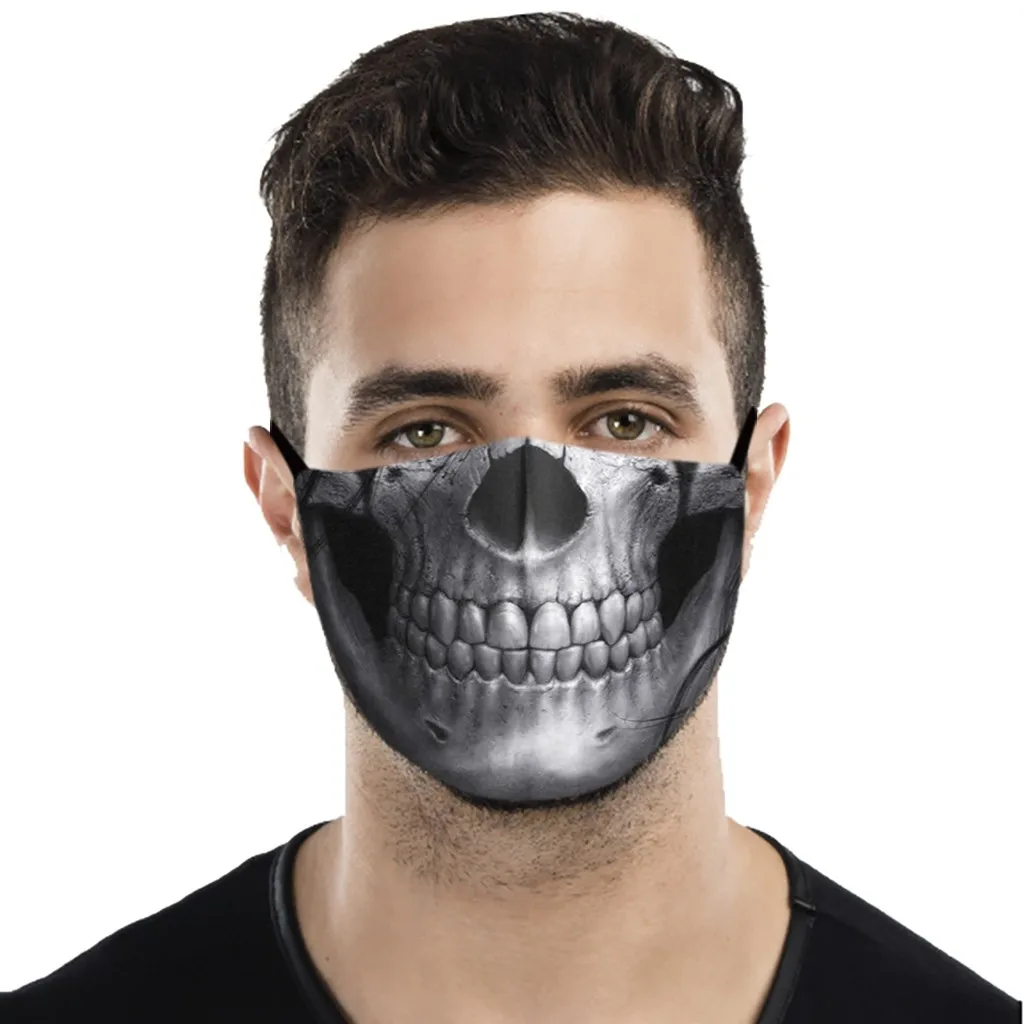 Mouth Mask Unisex Halloween Masks Fashion 3d Print Gothic Punk Face Cover Masks Mascarillas Reutilizables Lavables|Women