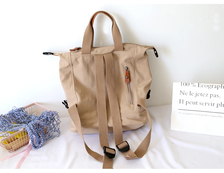 atinfor Brand Waterproof Anti Theft Women Casual Canvas Backpack College Students Bookbag Lady Large Capacity Travel Bag