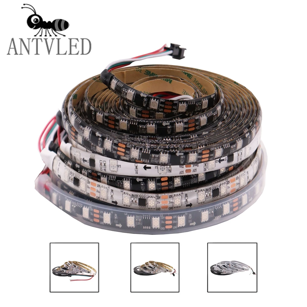 WS2811 IC 5050 лента SMD Светодиодная Адресуемая RGB умная Пиксельная светодиодная полоса