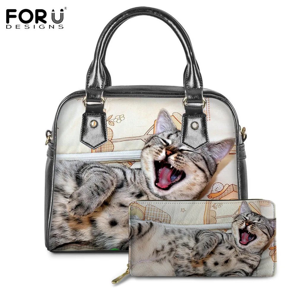 FORUDESIGNS/женские милые кошки брендовые дизайнерские Повседневные Вечерние топы из