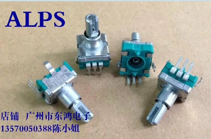 

2PCS/LOT ALPS Alps EC11 type precision potentiometer B10k, with midpoint shaft length, 15mm axis diameter 4mm