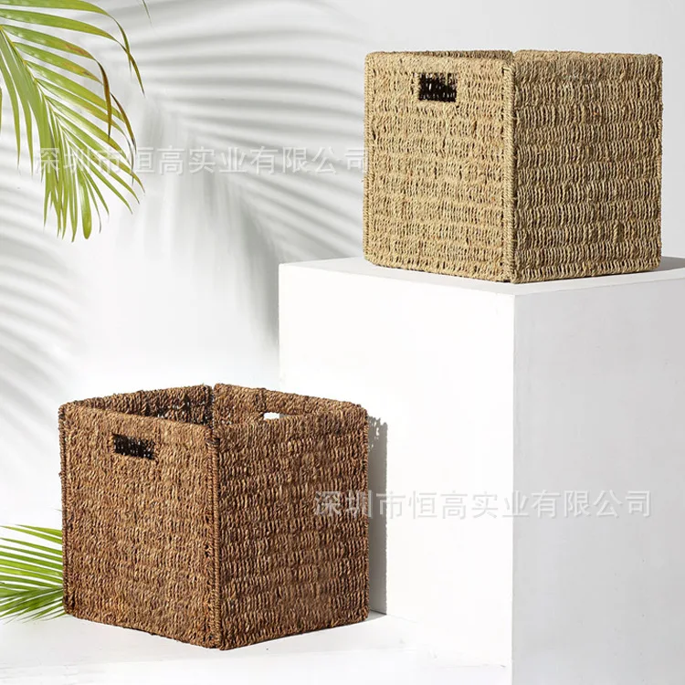 

KENS, Constant High Straw Foldable Storage Basket Book Magazine Storage Basket Manufacturers Direct Selling